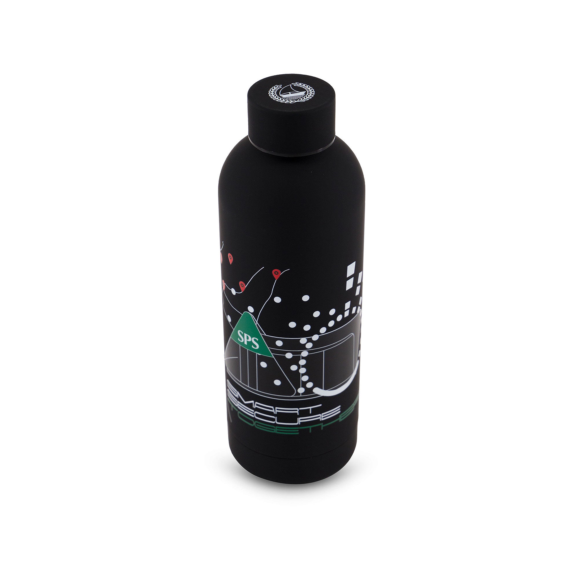 SPS Dubai Map Stainless steel water bottle Black