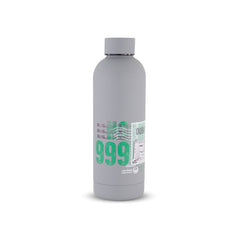 999 and Dubai Stamps Design Stainless steel water bottle Grey