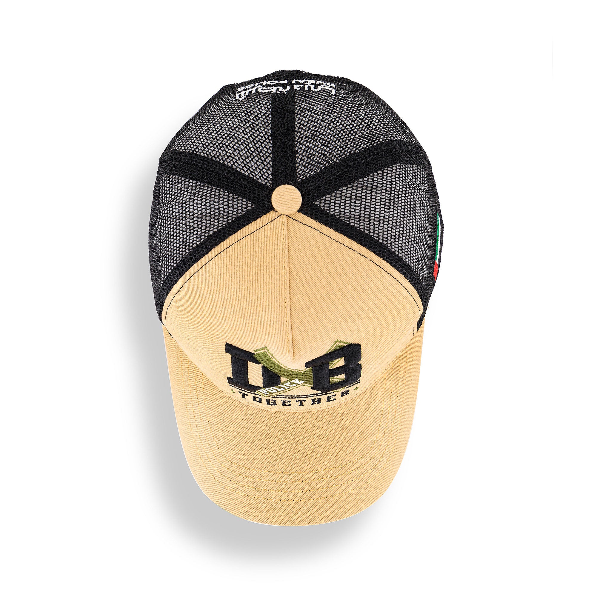 DXB Police Embroidery Mesh Cap Beige & Black