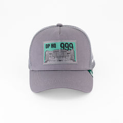 Grey Mesh Cap with DP HQ 999 Design Patch