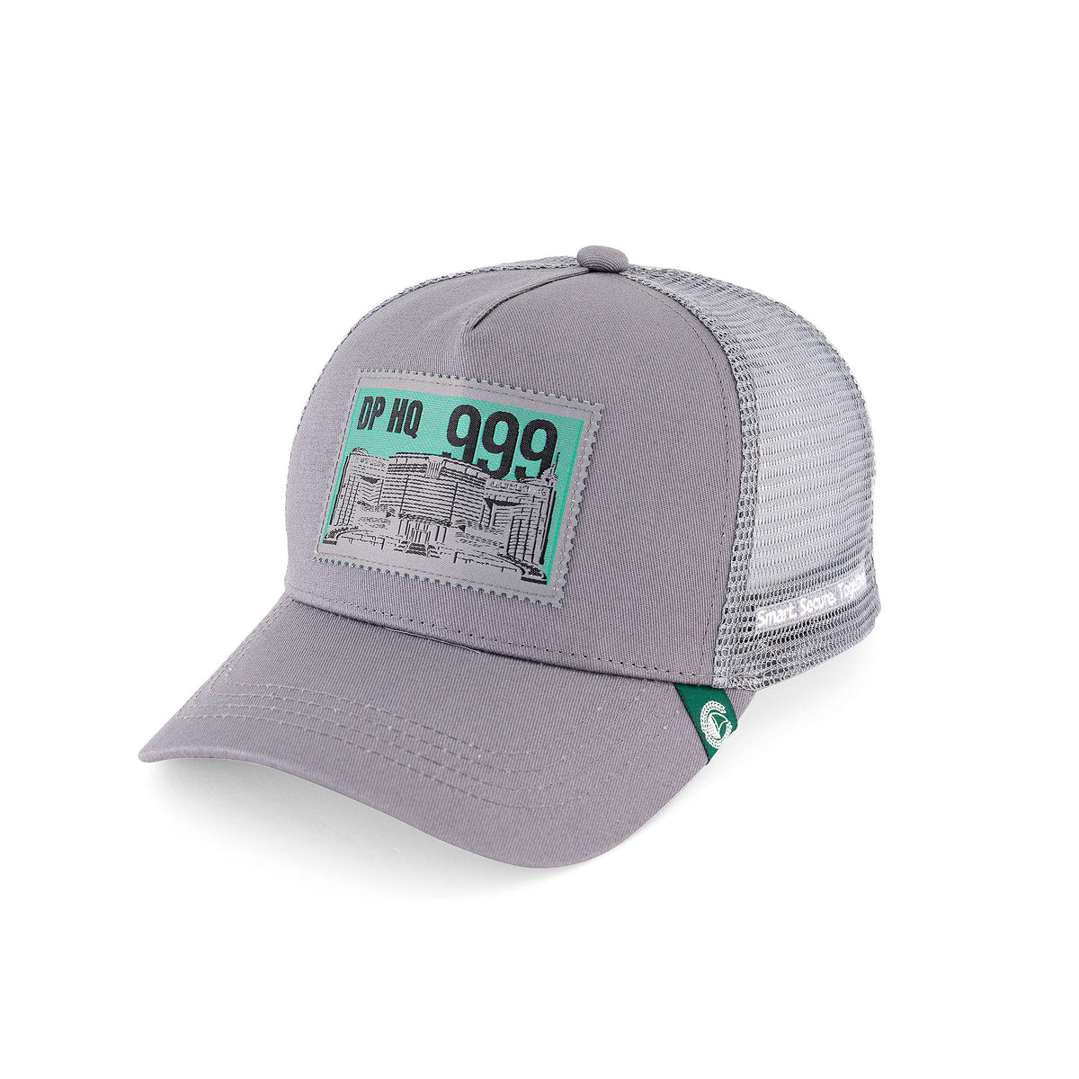 Grey Mesh Cap with DP HQ 999 Design Patch